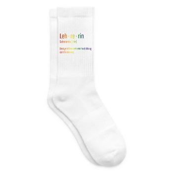 Lehrerin Substantiv Influencerin Schule Geschenk - Tennissocken - Weiß - Rechts