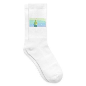 Stift auf pastellfarbener Oberfläche - Tennissocken - Weiß - Rechts