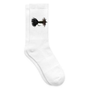 Wooly Bugger Streamer - Tennissocken - Weiß - Rechts