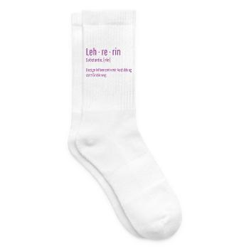 Lehrerin Substantiv Influencerin Schule Geschenk - Tennissocken - Weiß - Rechts
