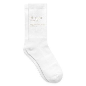 Lehrerin Substantiv Influencerin Schule Geschenk - Tennissocken - Weiß - Rechts
