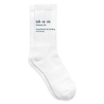 Lehrerin Substantiv Influencerin Schule Geschenk - Tennissocken - Weiß - Rechts