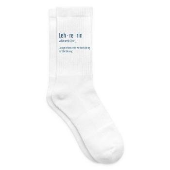 Lehrerin Substantiv Influencerin Schule Geschenk - Tennissocken - Weiß - Rechts