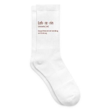 Lehrerin Substantiv Influencerin Schule Geschenk - Tennissocken - Weiß - Rechts
