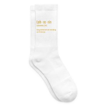 Lehrerin Substantiv Influencerin Schule Geschenk - Tennissocken - Weiß - Rechts