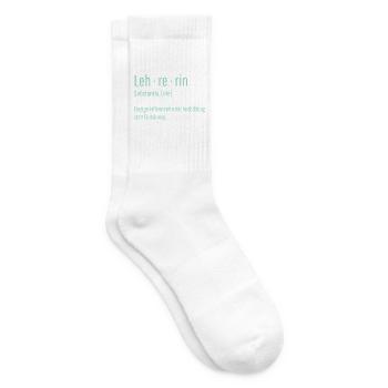 Lehrerin Substantiv Influencerin Schule Geschenk - Tennissocken - Weiß - Rechts