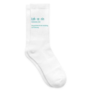 Lehrerin Substantiv Influencerin Schule Geschenk - Tennissocken - Weiß - Rechts