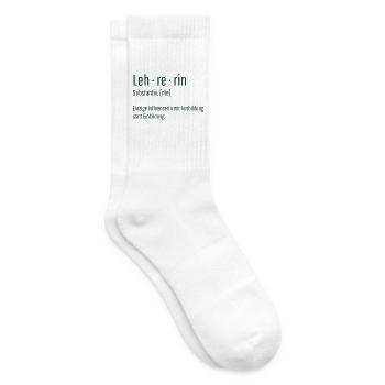 Lehrerin Substantiv Influencerin Schule Geschenk - Tennissocken - Weiß - Rechts