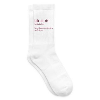 Lehrerin Substantiv Influencerin Schule Geschenk - Tennissocken - Weiß - Rechts