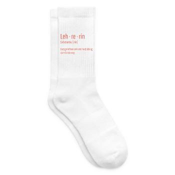 Lehrerin Substantiv Influencerin Schule Geschenk - Tennissocken - Weiß - Rechts