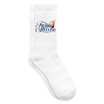Freddo Cappuccino Schrift mit Eiskaffee - Tennissocken - Weiß - Rechts