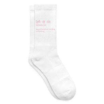 Lehrerin Substantiv Influencerin Schule Geschenk - Tennissocken - Weiß - Rechts