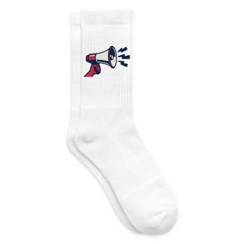 Rotes Megafon Ultras Logo - Tennissocken - Weiß - Rechts