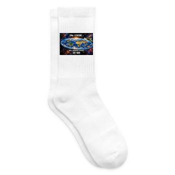 Die Erde -  elliptische Scheibe - Tennissocken - Weiß - Rechts