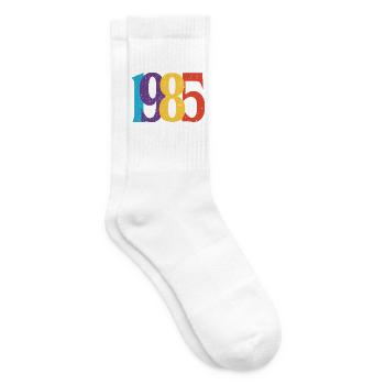 Geboren 1985 Geburtstagsgeschenk Geburtstag 85 - Tennissocken - Weiß - Rechts