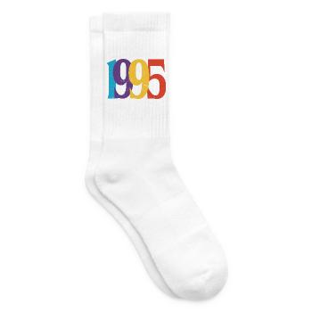 Geboren 1995 Geburtstagsgeschenk Geburtstag 95 - Tennissocken - Weiß - Rechts