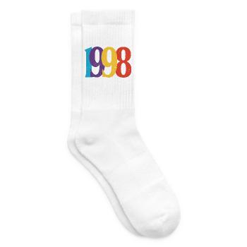 Geboren 1998 Geburtstagsgeschenk Geburtstag 98 - Tennissocken - Weiß - Rechts