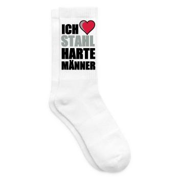 Stahlharte Männer Geschenk - Tennissocken - Weiß - Rechts