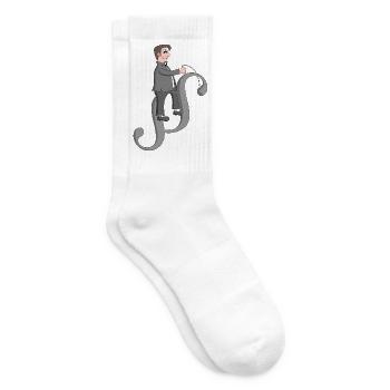 Avocat drôle - Chaussettes de tennis - blanc - Droite
