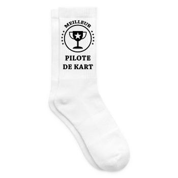 Karting / Kart / Go-Kart / Sport / Driver - Tennis socks - white - Right