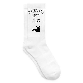 Judo / Judoka / Judokate / Fight / Fighter / Sport - Chaussettes de tennis - blanc - Droite
