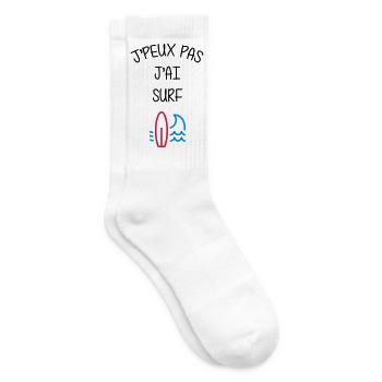 Surf / Surfeur / Sport / Sportif / J'peux pas - Tennis socks - white - Right