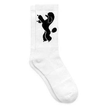 Pudel poodle - Tennissocken - Weiß - Rechts