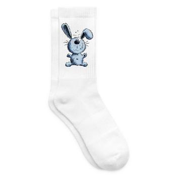 Lapin bleu - Chaussettes de tennis - blanc - Droite