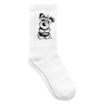 Sweet Schnauzer - Dog - Puppy - Gift - Cute - Tennis socks - white - Right
