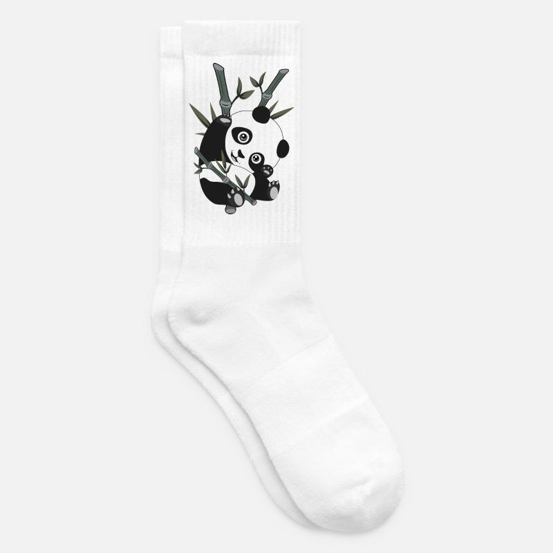 Panda - Bamboo - Tennis socks - white