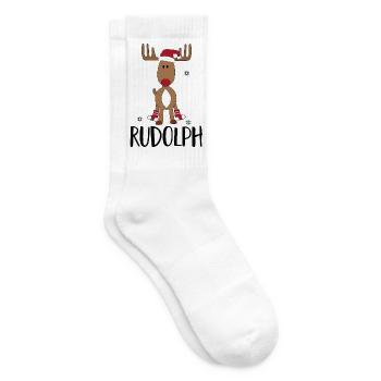 Weihnachten - Tennissocken - Weiß - Rechts