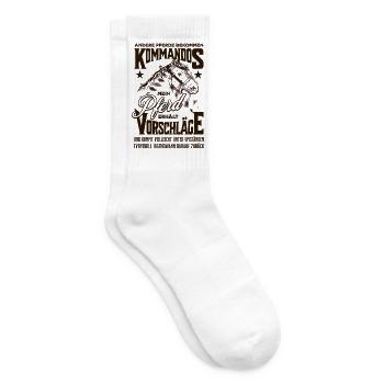 Andere Pferde bekommen Kommandos Pferd Spruch - Tennissocken - Weiß - Rechts