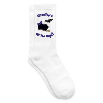 Kreatur der Nacht Katzen Hexe - Tennissocken - Weiß - Rechts
