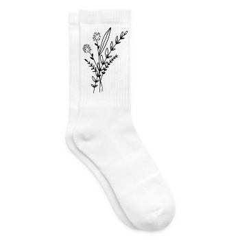 Blumenstrauss - Tennissocken - Weiß - Rechts