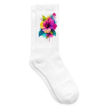 Hibiscus - Tennissocken - Weiß - Rechts