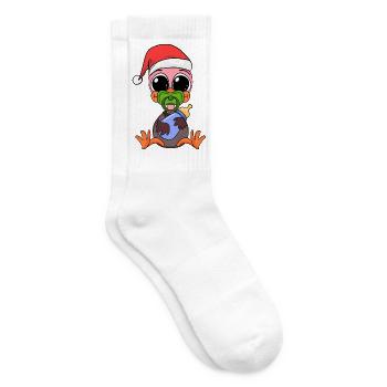 Autruche bébé Noël - Chaussettes de tennis - blanc - Droite