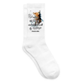 Verset de la Bible Motif religieux chrétien - Chaussettes de tennis - blanc - Droite