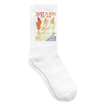 Sohn eines tollen Feuerwehrmanns - Tennissocken - Weiß - Rechts