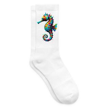 Seepferdchen - Tennissocken - Weiß - Rechts