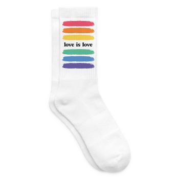 LGBT Pride Month - Love is Love - Tennis socks - white - Right