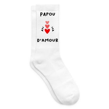PAPUA. PAPA. VATERTAG. FROHER VATERTAG - Tennissocken - Weiß - Rechts