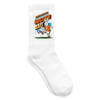 Lapin de football - Chaussettes de tennis - blanc - Droite