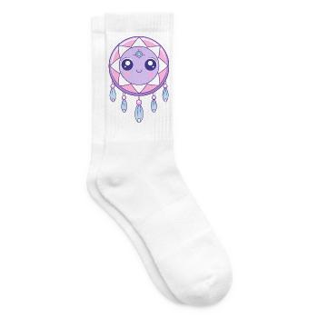 Attrape-rêves kawaii rose et violet - Chaussettes de tennis - blanc - Droite
