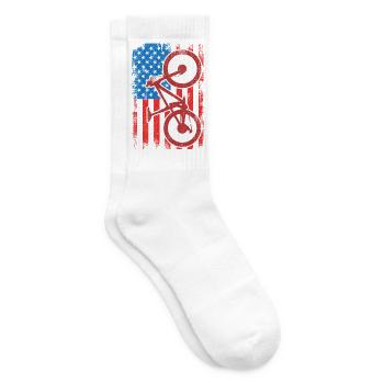 4th of July USA MTB - Tennis socks - white - Right