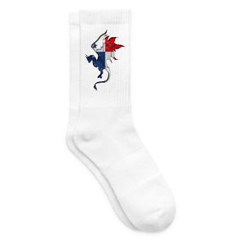 Panama Flagge - Drachen Silhouette - Tennissocken - Weiß - Rechts