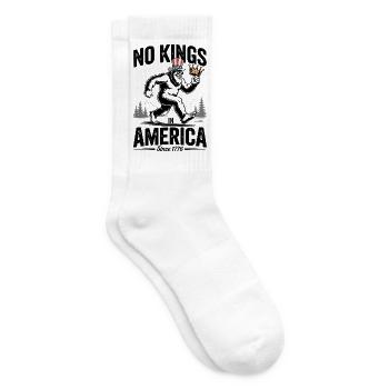 Keine Könige in Amerika Patriotischer Bigfoot - Tennissocken - Weiß - Rechts