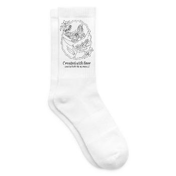 Créé avec amour – Butterfly & Chaos - Chaussettes de tennis - blanc - Droite