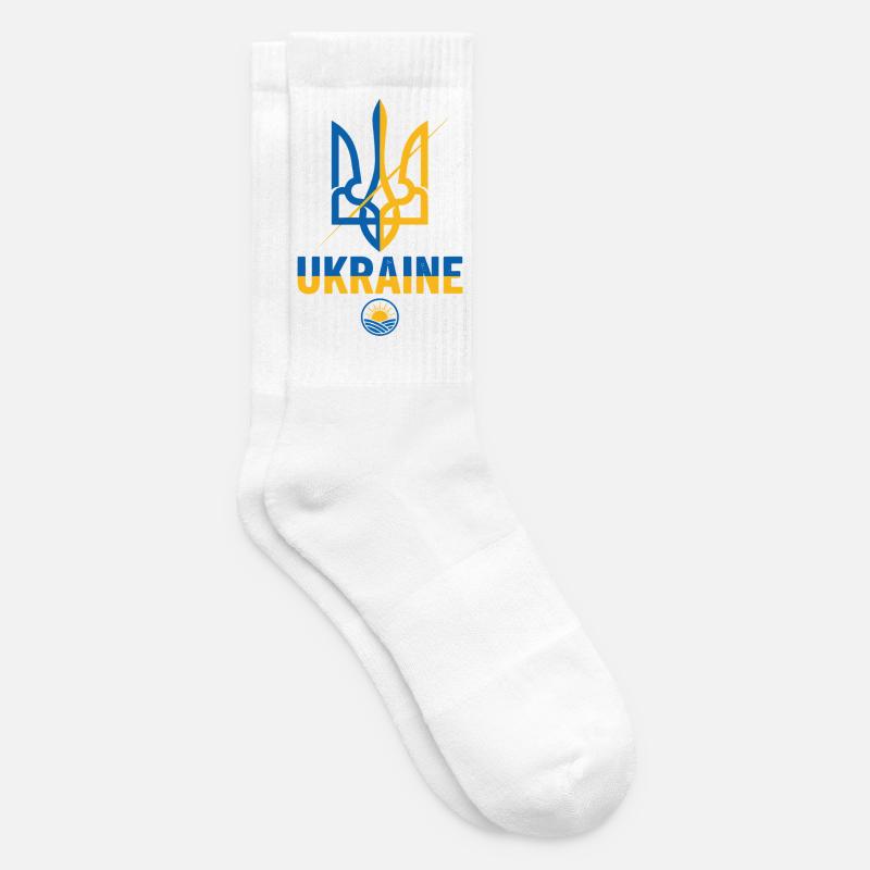 Stemma del Tridente in blu e giallo - Calzini da tennis - bianco