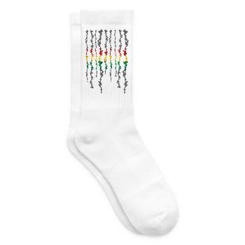 Ruban Rasta Rayures Niveaux de Gris - Chaussettes de tennis - blanc - Droite