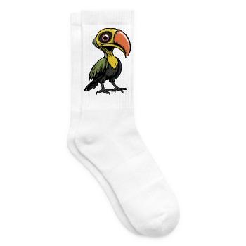 Tukan Vogel Halloween Comic Lustig - Tennissocken - Weiß - Rechts